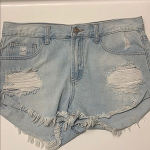 Just USA Light Wash Denim Shorts